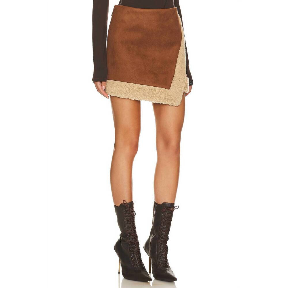 NEW LOVERS + FRIENDS lea mini skirt in brown - Picture 2 of 4